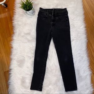 black super high rise jegging